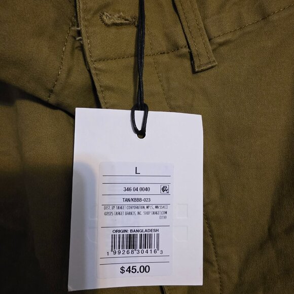 KBB by Kahlana Women's Mid Rise Straight Leg "The Cargo Jogger" Tan Large - Picture 5 of 8